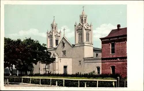 Ak Albuquerque New Mexico USA, Kirche San Felipe