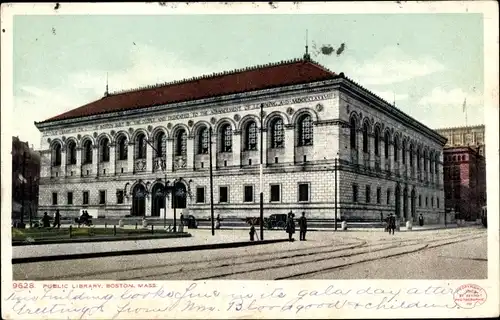 Ak Boston Massachusetts USA, Öffentliche Bibliothek