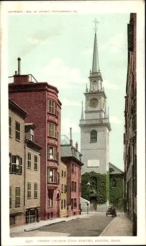 Ak Boston Massachusetts USA, Christ Church, alter Norden