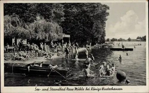 Ak Neue Mühle Königs Wusterhausen in Brandenburg, See- und Strandbad