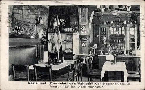 Ak Kiel, Restaurant Zum schwarzen Walfisch, Holstenbrücke 28