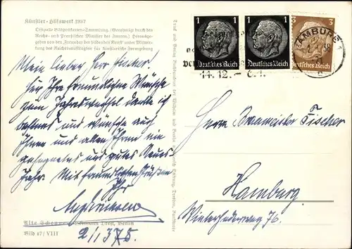 Künstler Ak Drost, Hermann, Alte Scheune, Künstler Hilfswerk 1937