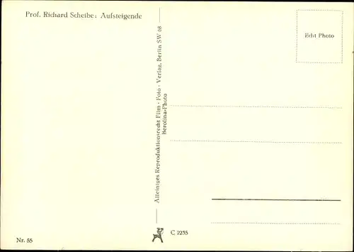 Ak Plastik Aufsteigende von Prof. Richard Scheibe