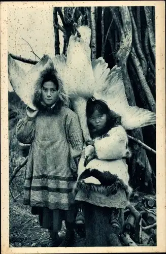 Ak Polarkreis Alaksa USA, Tableau vivant unter den Eskimos