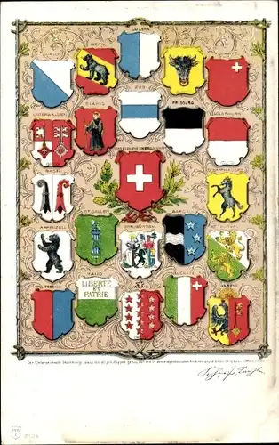 Wappen Ak Schweiz, Wappen der Kantone
