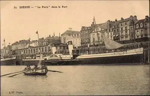 Ak Dieppe Seine Maritime, Paris im Hafen