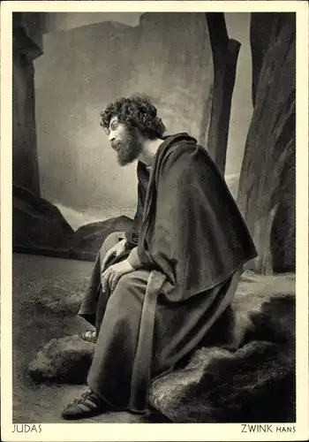 Ak Oberammergau in Oberbayern, Passionsspiele 1934, Schauspieler Hans Zwink als Judas