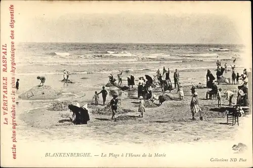 Ak Blankenberghe Blankenberge Westflandern, Der Strand zur Stunde Mariens