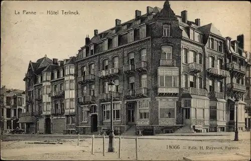 Ak La Panne De Panne Westflandern, Hotel Terlinck