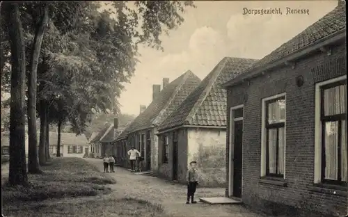 Ak Renesse Schouwen-Duiveland Zeeland, Straße, Wohnhäuser