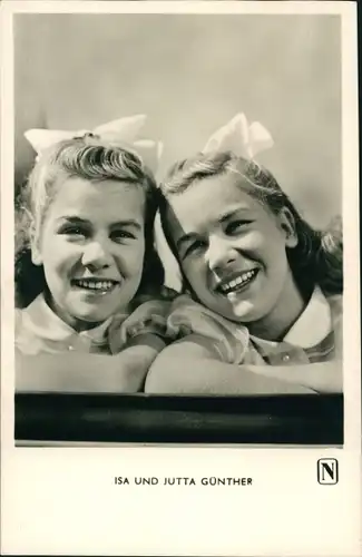 Ak Schauspielerin Isa Günther, Jutta Günther, Filmszene, Haarschleife