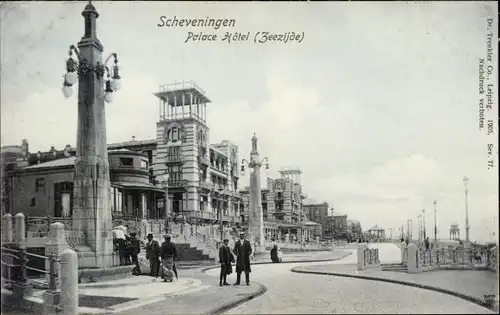 Ak Scheveningen Den Haag Südholland, Palace Hotel, Zeezijde, Promenade