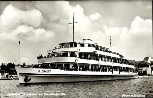 Ak Starnberger See, Motorschiff Seeshaupt