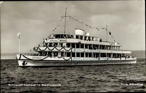 Ak Starnberger See, Motorschiff Seeshaupt