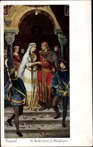 Künstler Ak Piloty, F., Parzival, Hochzeit