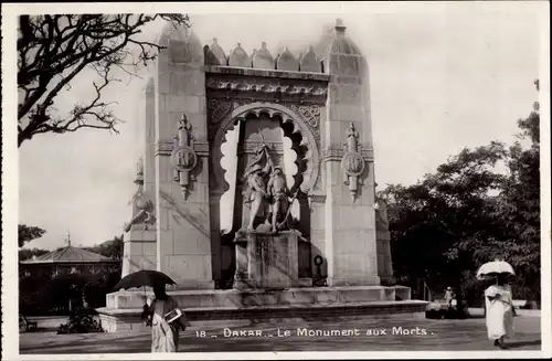 Ak Dakar Senegal, Denkmal für die Toten
