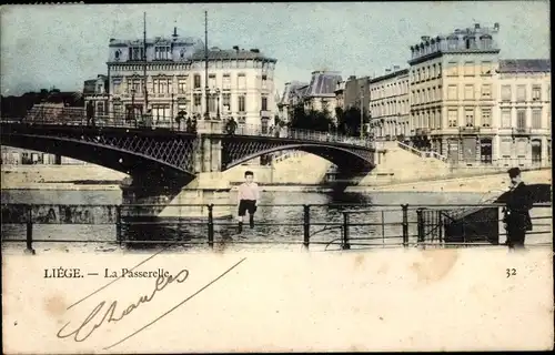 Ak Liège Lüttich Wallonien, La Passerelle