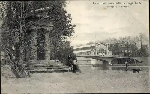 Ak Liège Lüttich Wallonien, Exposition universelle de 1905, Paysage a la Boverie