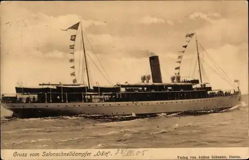 Ak Salonschnelldampfer Odin
