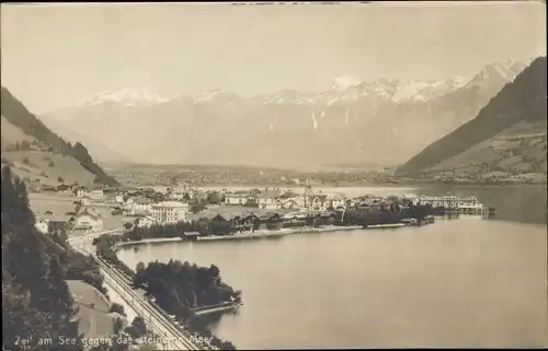 Ak Zell am See in Salzburg, Blick gegen das steinerne Meer