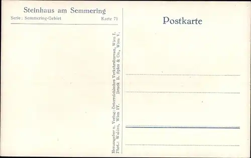 Ak Steinhaus am Semmering Steiermark, Teilansicht