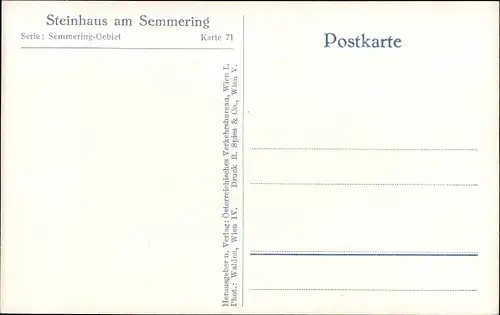 Ak Steinhaus am Semmering Steiermark, Teilansicht