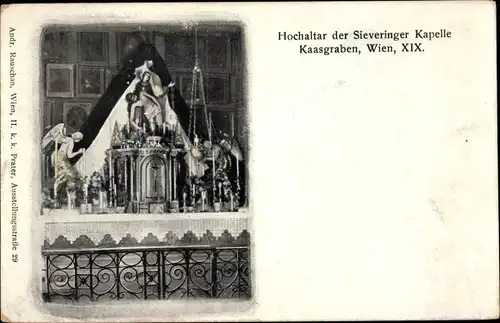 Ak Wien 19 Sievering, Hochaltar der Sieveringer Kapelle, Kaasgraben