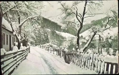 Ak Lilienfeld in Niederösterreich, Traisental, Winter, Wiener Voralpen