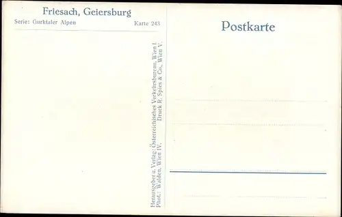 Ak Friesach in Kärnten, Geiersburg