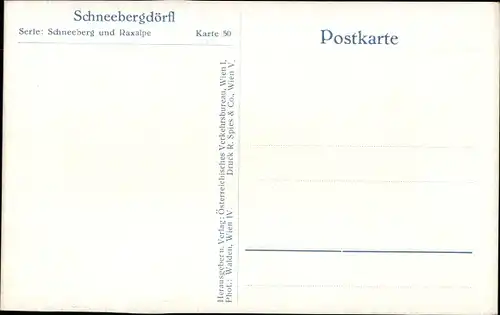 Ak Schneebergdörfl Niederösterreich, Dorfmotiv