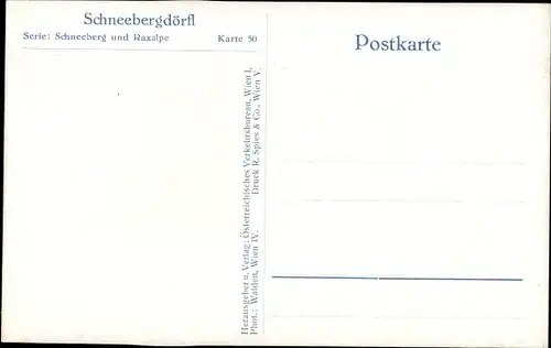 Ak Schneebergdörfl Niederösterreich, Dorfmotiv