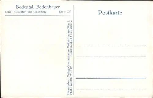 Ak Ferlach Kärnten, Bodental, Gasthaus Bodenbauer