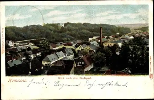 Ak Hainichen in Sachsen, Stadtpark, Panorama