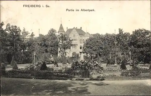 Ak Freiberg in Sachsen, Albertpark