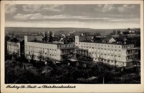Ak Freiberg in Sachsen, Stadt- und Kreiskrankenhaus