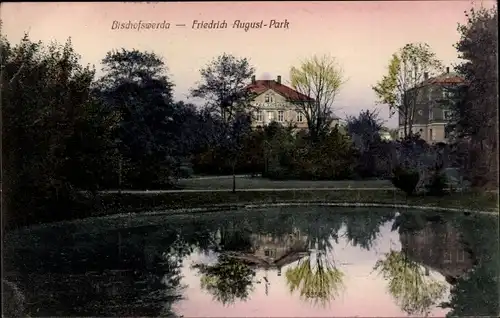 Ak Bischofswerda in Sachsen, Friedrich August-Park