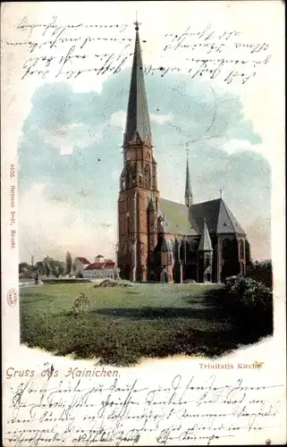 Ak Hainichen in Sachsen, Trinitatis Kirche