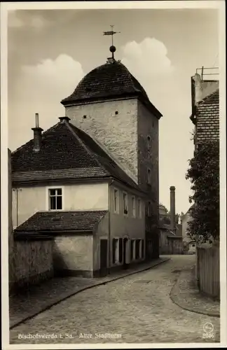 Ak Bischofswerda in Sachsen, Alter Stadtturm