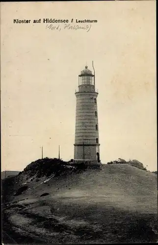 Ak Kloster Hiddensee Ostsee, Blick auf den Leuchtturm
