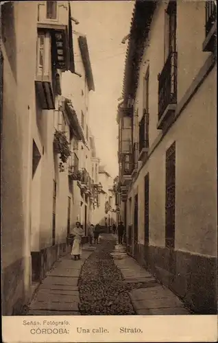 Ak Córdoba Andalusien Spanien, Gasse, Strato