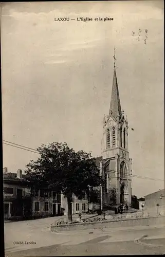 Ak Laxou Meurthe et Moselle, Kirche, Platz