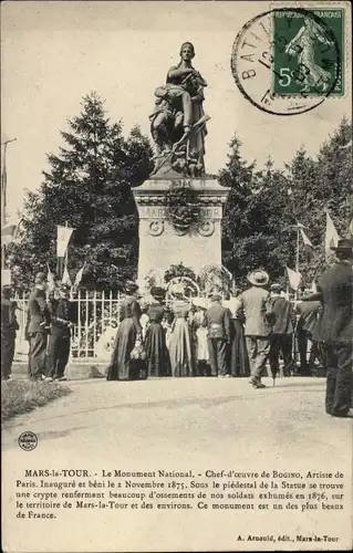 Ak Mars la Tour Lothringen Meurthe et Moselle, Monument National