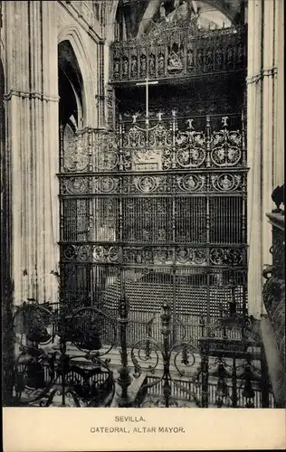 Ak Sevilla Andalusien, Kathedrale, Altar Mayor