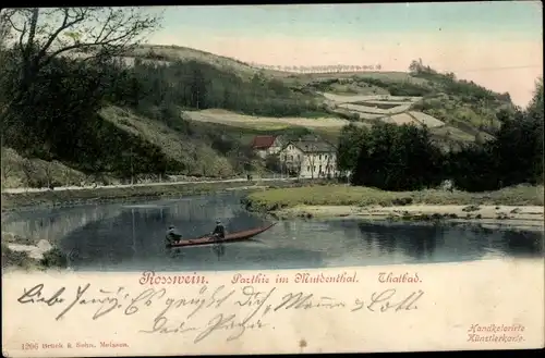 Ak Roßwein im Mittelsächsischen Bergland, Muldental, Talbad