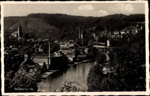 Ak Waldheim in Sachsen, Totalansicht