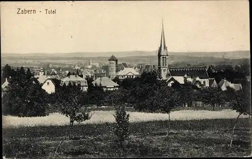 Ak Saverne Zabern Elsass Bas Rhin, Totale, Kirche