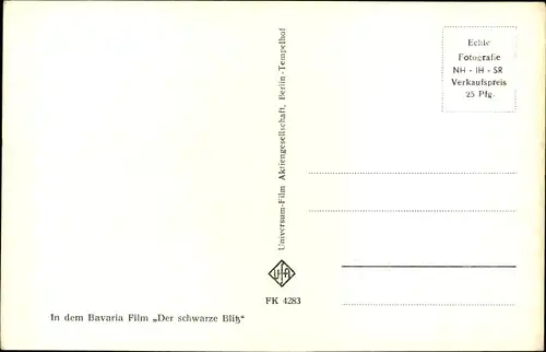 Ak Schauspieler und Skirennläufer Toni Sailer, Portrait, Skistöcke, Der schwarze Blitz, Autogramm