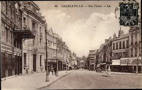 Ak Charleville Mézières Ardennes, Rue Thuers