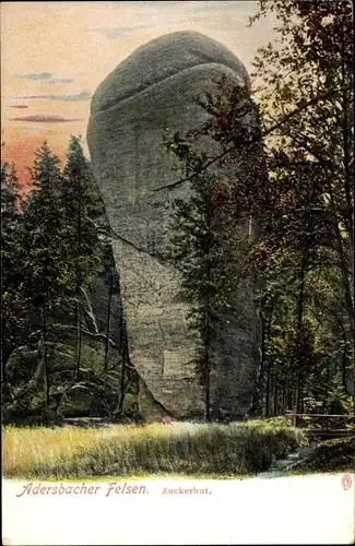 Ak Adršpach Adersbach Region Königgrätz, Adersbacher Felsen, Zuckerhut