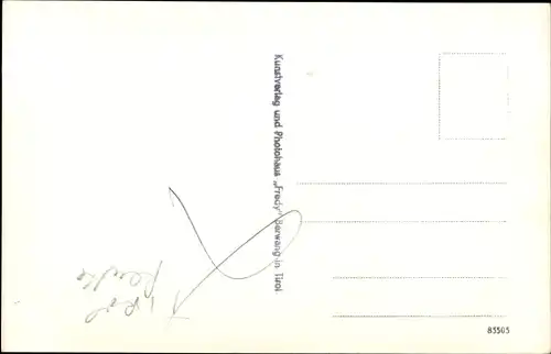 Künstler Ak Skifahrer in einer Winterlandschaft